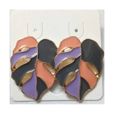 Picture of Silver Needle Korean Leaf Drop Earrings – 1 Pair