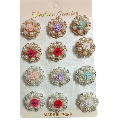 Picture of Crystal Rhinestone Brooch Hijab Safety Pin – 1 Pair