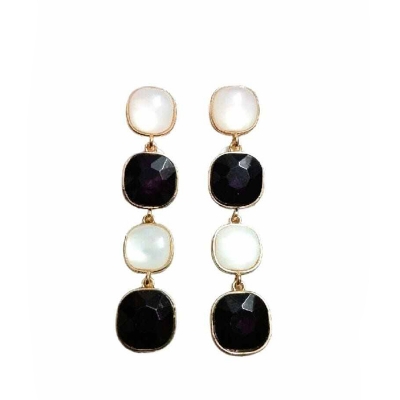 Picture of Asymmetric Colorful Crystal Earrings for Women – 1 Pair - 4 MM