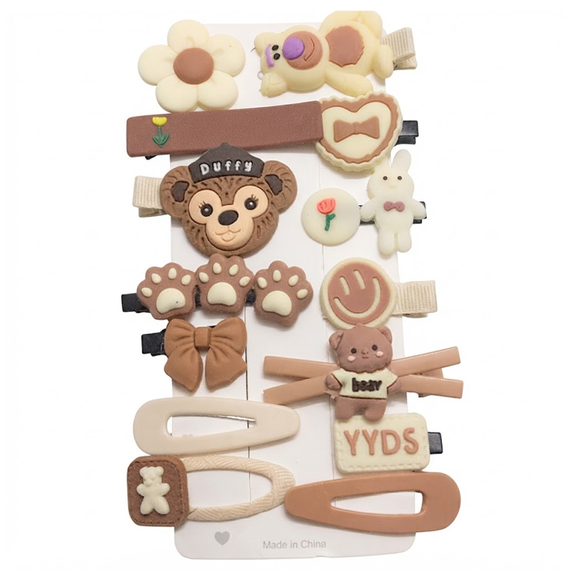 Picture of 14 Pcs Cute Flower & Fruit Hair Clip Set for Baby Girls