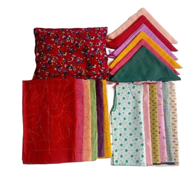 Picture of Newborn Baby Set: 6 Katha + 6 Nima + 6 Nappy + 1 Mustard Pillow – 0–6 Months