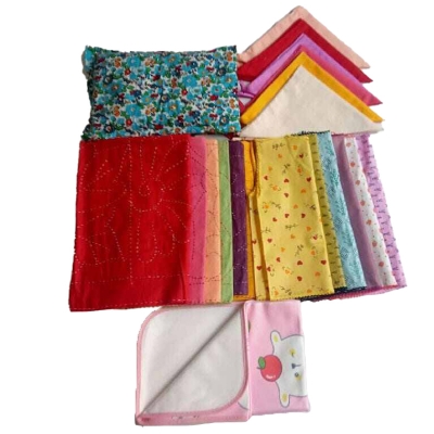 Picture of Newborn Baby Set: 6 Katha + 6 Nima + 6 Nappy + Mustard Pillow + Waterproof All Kalat – 0–6 Months