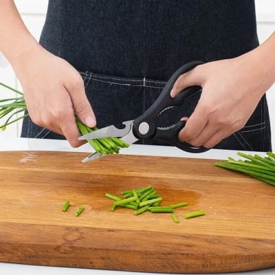 Picture of Chef Utility Knife Set Dishwasher Safe Kitchen Cooking Tools with Ergonomic Plastic Handles Wholesale Metal Knives Cookware Set - Black