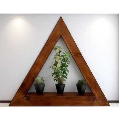 Picture of showpiece holder Plant Pot Holder Flower Pot Holde Bonsai Holder Rack Wood Stand SPPH014-Brown