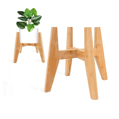 Picture of Plant Pot Holder Flower Pot Holde Bonsai Holder Rack Wood Stand SPPH06-Brown
