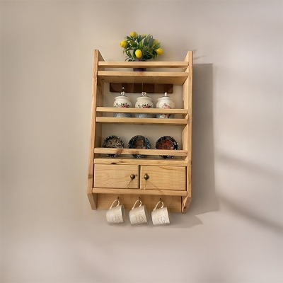 Picture of Kitchen storage  rack multi Functional Kitchen Rack organizer Shelve Jar Rack Storage Shelf Cabinet Stand SPKO23-Sand Brown