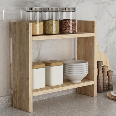 Picture of Kitchen storage rack multi Functional Kitchen Rack organizer Shelve Jar Rack Storage Shelf Cabinet Stand SPKO27-Brown
