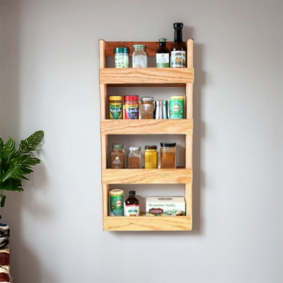 Picture of Kitchen storage  rack multi Functional Kitchen Rack organizer Shelve Jar Rack Storage Shelf Cabinet Stand SPKO30-Sand Brown