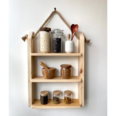 Picture of Kitchen storage  rack multi Functional Kitchen Rack organizer Shelve Jar Rack Storage Shelf Cabinet Stand SPKO33-Brown