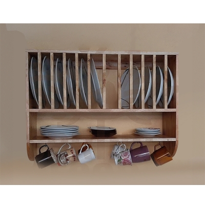 Picture of Kitchen storage  rack multi Functional Kitchen Rack organizer Shelve plate organizer rack Jar Rack Storage Shelf Cabinet Stand SPKO32-Brown