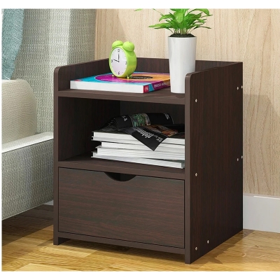 Picture of Bedside table corner table sofa side table bedroom bed side table SPBT214-Chocolate