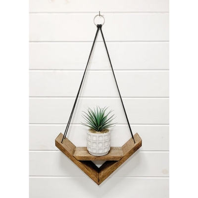 Picture of Floating Shelf Wall Hanging Shelves Wall Hanging Rope Durable Shelves for Living Room Bedroom Bathroom Kitchen SPWL56-Brown