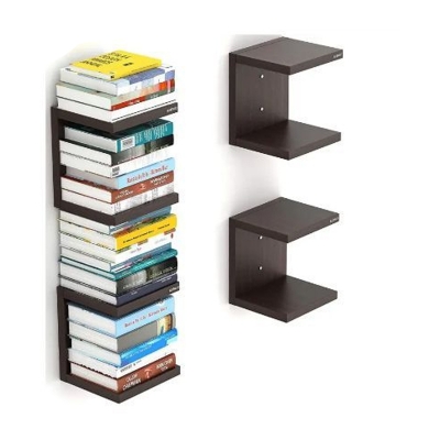 Picture of Floating Book shelf  Wall Hanging Shelves Wall Hanging Book shelf  for Living Room Bedroom Kitchen SPWL58-Coffee