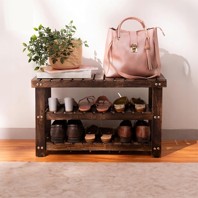 Picture of Shoe Organizer Shoe Storage Rack,Shoe rack Cabinet for Entryway Bedroom  Living Room SPSR38-Brown