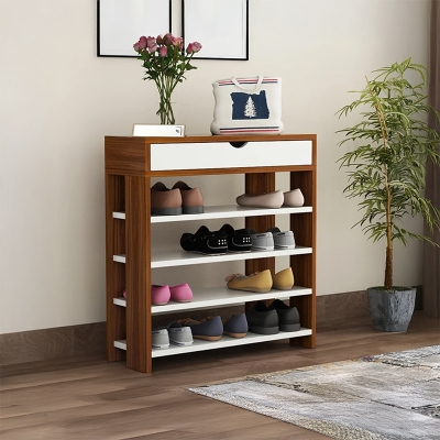 Picture of Shoe Organizer Shoe Storage Rack,Shoe rack Cabinet for Entryway Bedroom  Living Room SPSR39-Shanteak With White