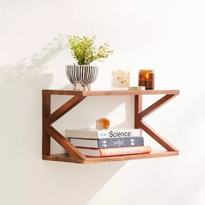 Picture of Router Stand Book shelf Wall Mounted Router Shelf projector mount Router Storage Setup Box R107-Sand Brown