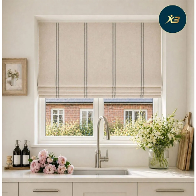 Picture of Blackout Roman Blind | 6 Feet by 6 Feet | White