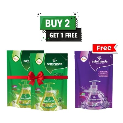 Picture of Safe Hands Liquid Hand Wash (refill) 300ml- Green Apple(Buy 2 Get 1 Free)
