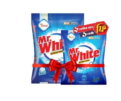 Picture of Buy 1 Mr. White Detergent Powder 2kg Get 1 Mr. White Detergent Powder 1kg FREE