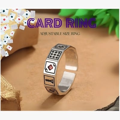 Picture of Card Ring One Size, Color-Silver