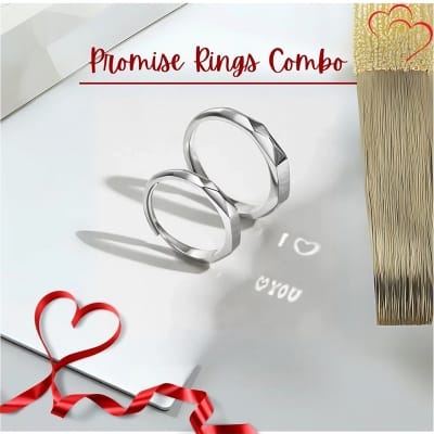 Picture of Promise Rings Combo One Size, Color-Silver