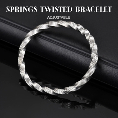 Picture of Springs Twisted Bracelet Color- Silver