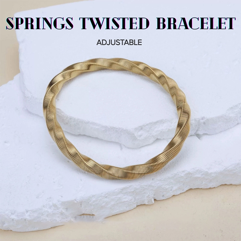 Picture of Springs Twisted Bracelet Color- Golden