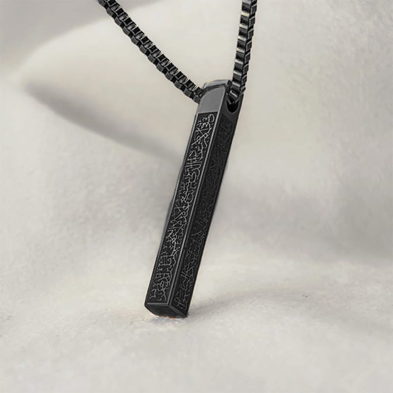 Picture of Ayatul Kursi 3D Bar Necklace 60 CM, Color-Gold