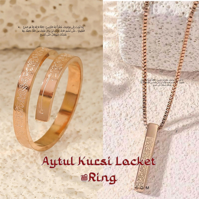 Picture of Ayatul Kursi Locket + Ring Combo 60 CM, Color-Black