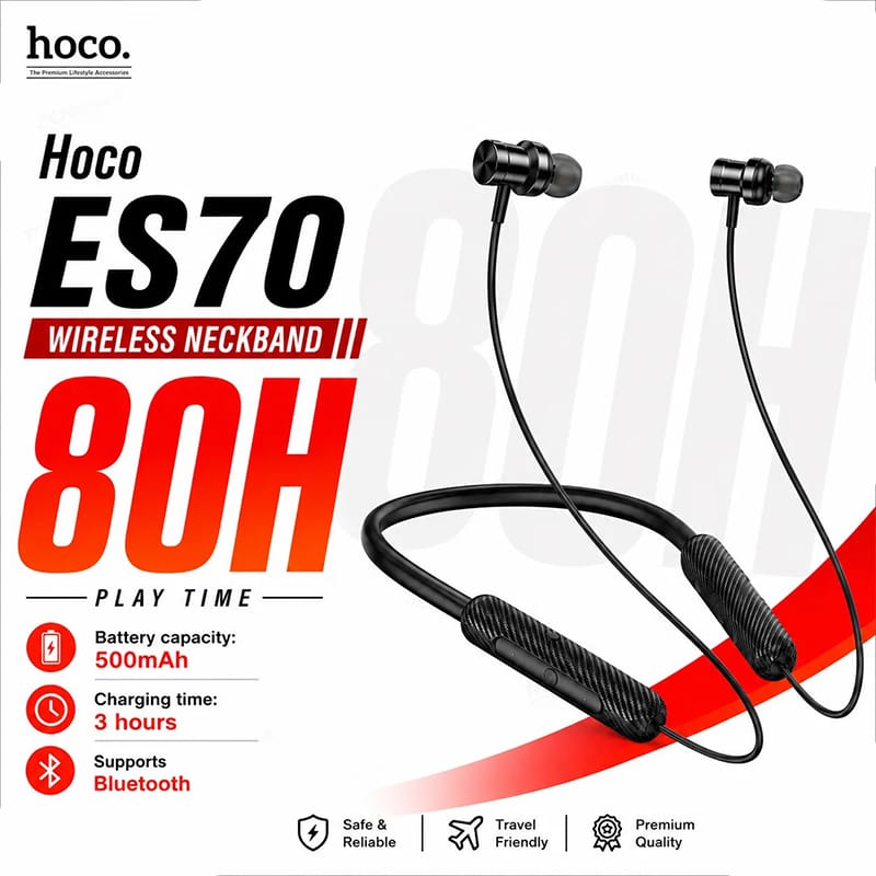 Picture of Hoco ES70 Armour Neck-Mounted BT Earphones - Black