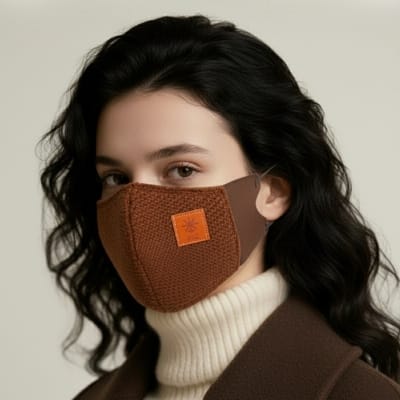 Picture of Face Mask for Style and Protection Light Brown