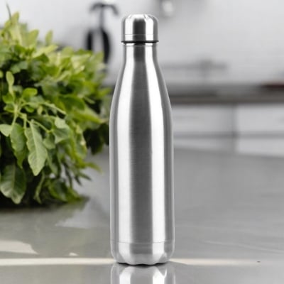 Picture of Sporty Stainless Steel Water Bottle: 750ml Travel Drink Bottle-Silver