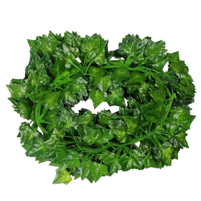 Picture of Garland 12 Plants Hanging Vine Artificial Pata 7ft Home Decor Christmas Wreath Battery (Green, One Size)-Multicolor