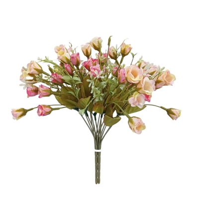Picture of "Chrysanthemum Silk Flower Bouquet, Artificial and Realistic, 25-28 Multicolor Blooms per Stick, 2 Sticks, 32x20 cm, Perfect for Home Decor, Wedding Party, Garden Decoration, Fabric and Plastic Construction."-Multicolor