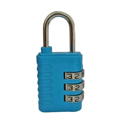 Picture of 3-Digit Number Combination Anti-Theft Zinc Alloy Lock-Resettable PIN Number Padlock for Door,Luggage, Suitcase-Polished Finishing-Multicolor