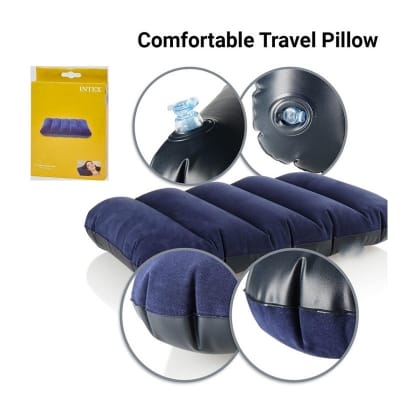 Picture of Athleisure - Avant Grade - Easily Usable - Intex Downy Pillow - Air Cushion - 1-Person - 43x28x9 cm - Easy To maintain - Well Inspired & Crafted-Blue