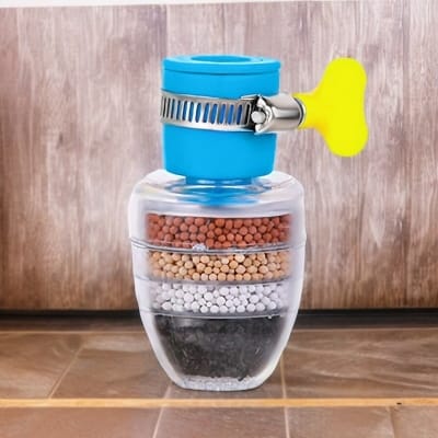 Picture of Multi-Layer Activated Carbon Water Filter for Kitchen Sink and Bathroom Faucet - Pack of 1-Multicolor