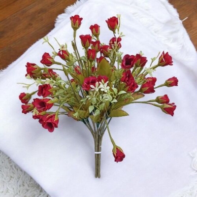 Picture of "Artificial Silk Chrysanthemum Bouquet, 25-28 Multicolor Flowers per Stick, 2 Sticks, 32x20 cm, Realistic Design for Home, Wedding, and Garden Decoration, Made of Fabric and Plastic."-Multicolor