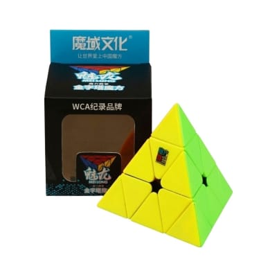Picture of Pyramid Magic Cube 3x3 Cubo Magico WCA Competition Learning&Educational 3x3x3 Pyramid Puzzle Toys For Children with easy solution link-Multicolor