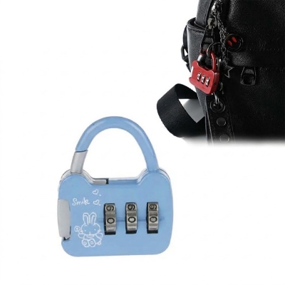Picture of Ensemble Yourself - Highly Durable - CH-13B Cartoon cutely 3 number CJSJ security brand padlock - Sustainable Choice - Designed - Urban Vibes-Multicolor