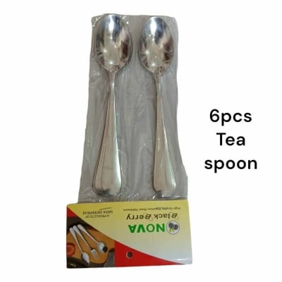 Picture of Nova-Tea Spoon 6 pcs set Stainless Steel mirror polish Shiny silver tea Spoons Silverware, silver Tea Spoon Set Sturdy Easy to Clean, Dishwasher Safe-Silver