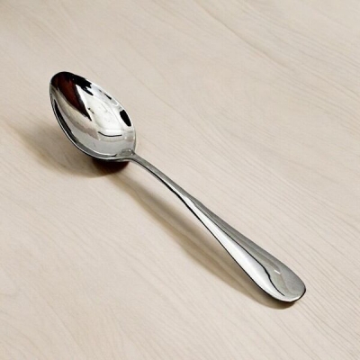 Picture of 9-Inch Stainless Steel Heavy Curry Serving Spoon - Mirror Polish Finish, Ideal for Cooking and Serving Hearty Dishes - Durable Silver Utensil - 1 Piece-Silver