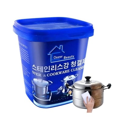 Picture of Powerful Stainless Steel Cookware Cleaning Paste Household Kitchen Cleaner Washing Pot Bottom Scale Strong Detergent Cream-Multicolor