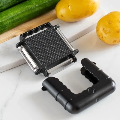 Picture of Three-in-one Multifunctional Fruit Peeling Rotary Peeler Household Fruit And Vegetable Peeler Grater Plane-Black