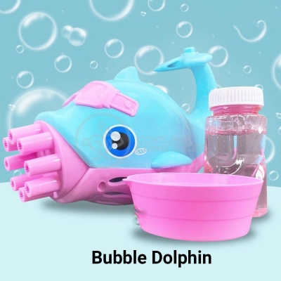 Picture of Highly Vital - 1 pcs Bubble Dolphin Electric Machine Magic Soap Bubble Launcher Toy Child Infant - Toys & Games - Modern and Trendy-Multicolor