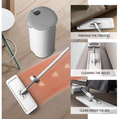 Picture of Mmagic Rotating Flat Mop for Home Easy Cleaning Attachment 360° Rotation-White