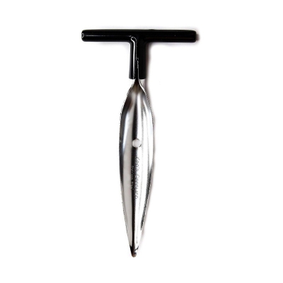 Picture of CocoMon Coconut Opener Tool + Stainless Straw for Fresh GREEN Young Fruit Black Rubber Handle EZ Easy Grip SAFE with Stainless Steel Drinking Straws (1 CocoMon + 4 Straw)-Silver
