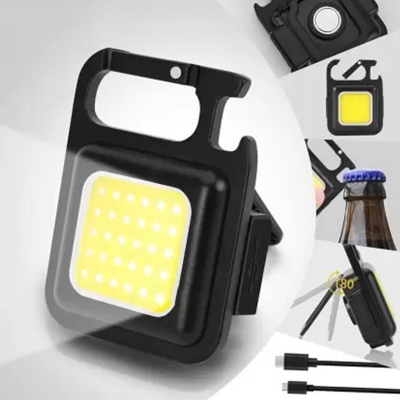 Picture of Progressive - Small Portable Work Light 500 Lumens 30 LED Keychain Flashlight COB Pocket Mini - Sports & Outdoors - Modern and Trendy-Black