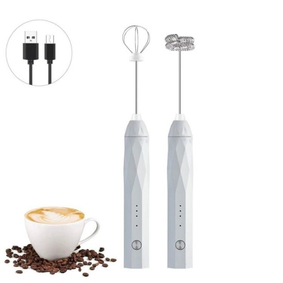 Picture of Rechargeable Handheld Cappuccino Milk Frother Coffee Tool Electric Milk Frother Kitchen Tools Blender Hot Chocolate Mixer  multicolor-Multicolor