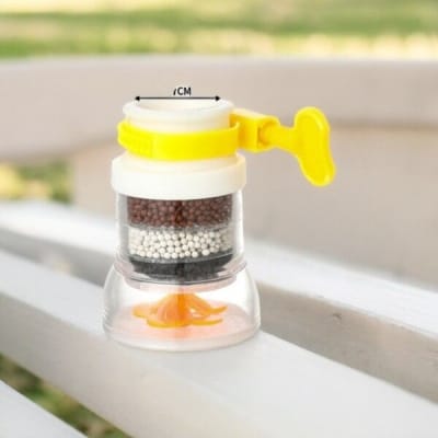Picture of Adjustable Yellow Faucet Filter, Water-Saving Tap Water Filter for Kitchen Sink (1 Piece)-Multicolor